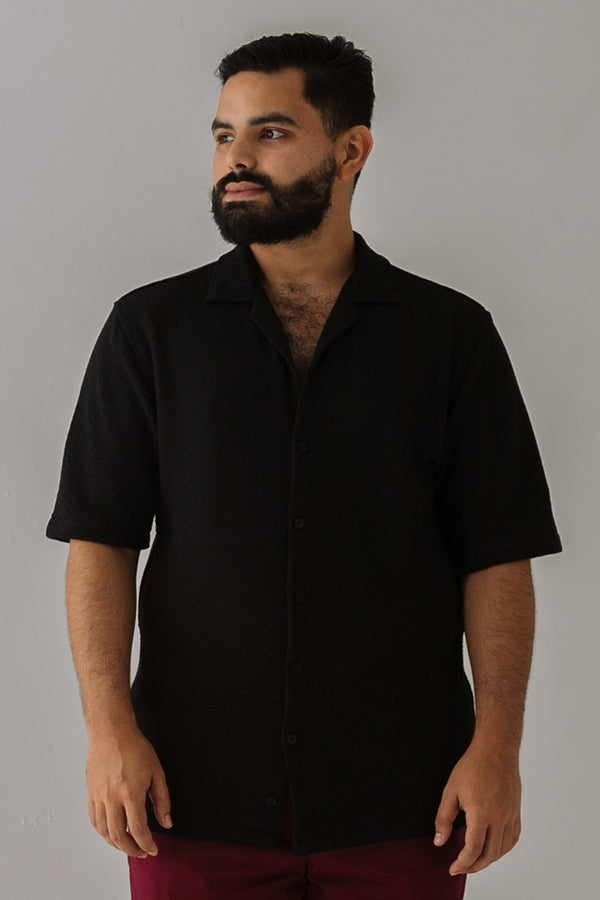 Camisa tejida negra